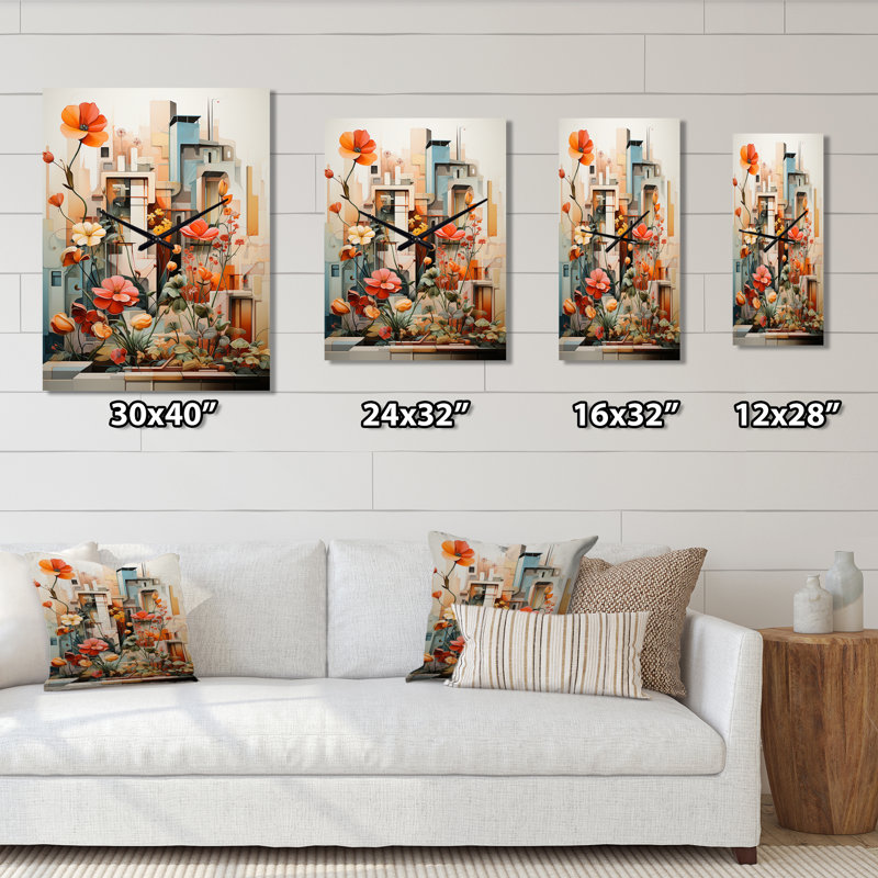 Horloge murale moderne Carlaya - Plants, Moyen