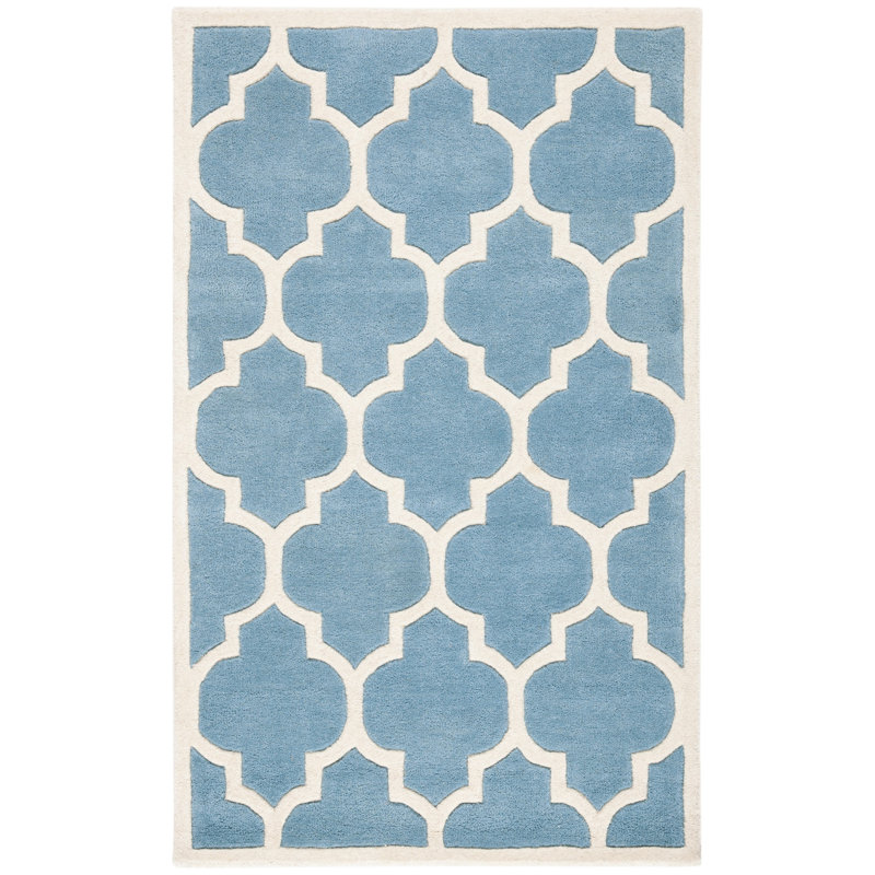 Carolene Hand Tufted Wool Geometric Rug, Rectangle 3' x 5'
