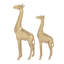 Ensemble de 2 sculptures girafes CosmoLiving par Cosmopolitan Gold Polystone-18443643
