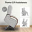 Fauteuil inclinable à deux moteurs, fauteuil inclinable réglable avec support lombaire et dossier rembourré-766630889