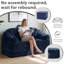 Canapé-lit 2 en 1 convertible en méridienne Comfy Bean Bag-1045223321-1045223324