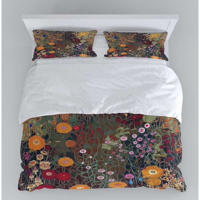 Floral Duvet Cover, Queen Duvet Cover + 2 Queen Shams