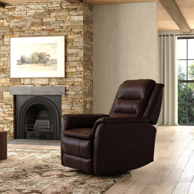 Fauteuil inclinable pivotant avec repose-pieds manuel Global de Madras brun