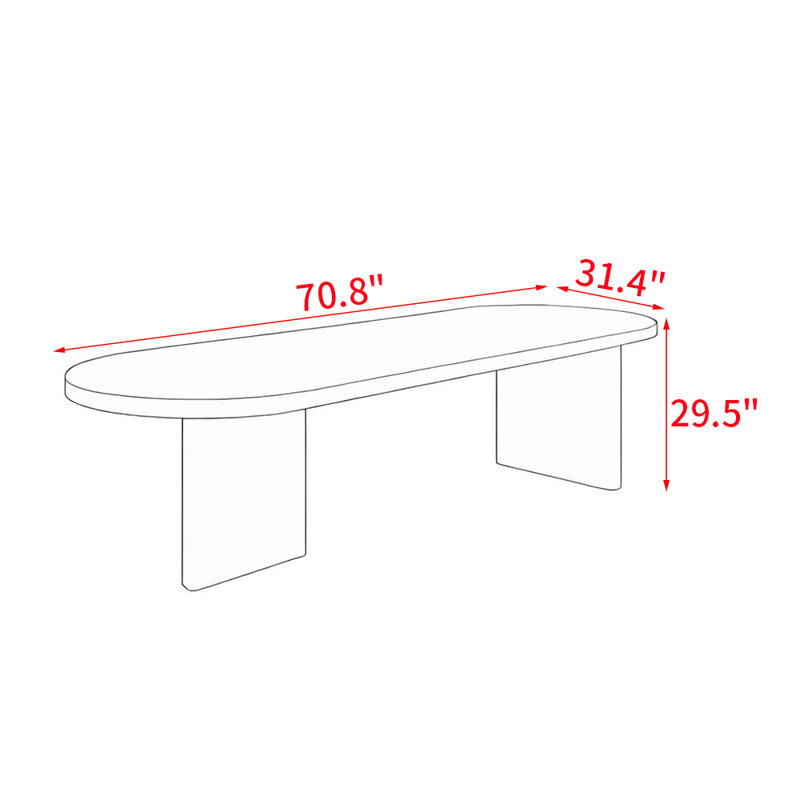 Kathlen solid wood dining table, 29.5"H x 70.8"L x 31.4"W