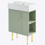 Meuble-lavabo 21,6 po, armoire combinée, meuble de rangement pour salle de bain, lavabo simple en céramique, rangement sur le côté droit-550614216