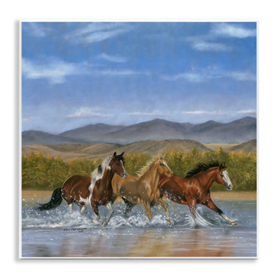 "Splashing River Horses", art mural par Victoria Schultz