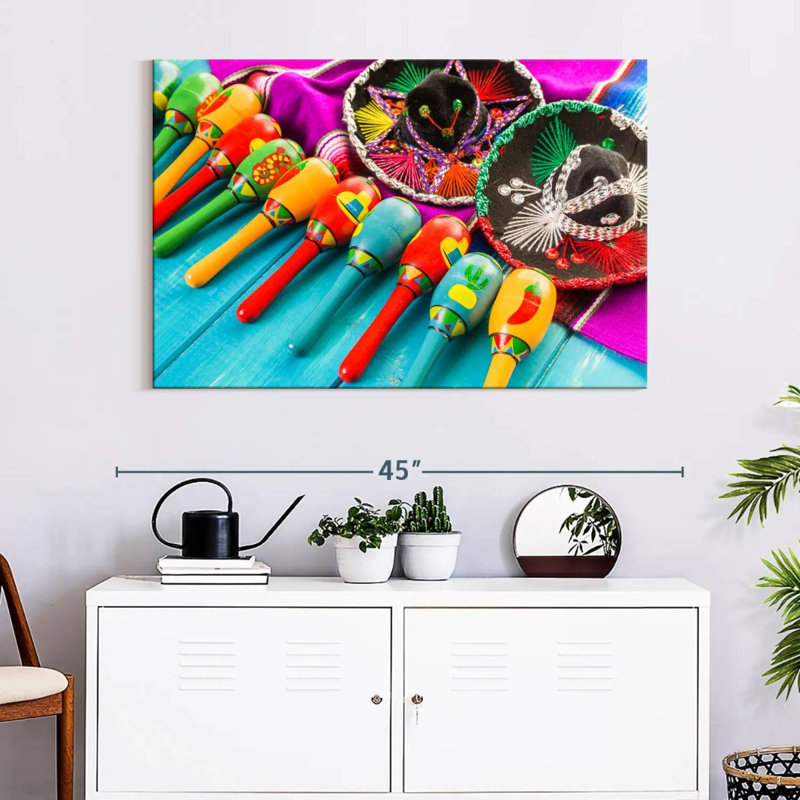 Maracas de la fête mexicaine Lelend, H 26 po x l 39 po