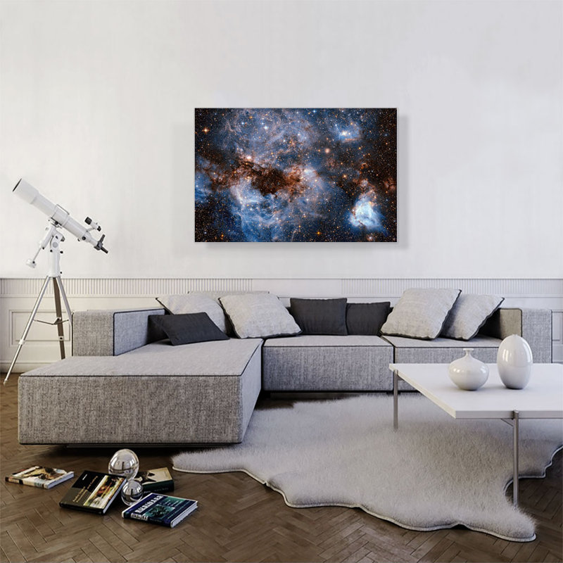 «Hubble Telescope Peers in the Storm Cream Clouds», reproduction de photo sur toile tendue, H 26 po x l 40 po x 1,5 po