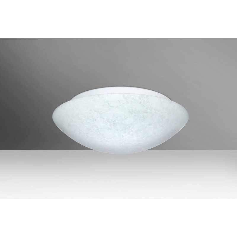 White 2 -Bulb Outdoor Flush Mount