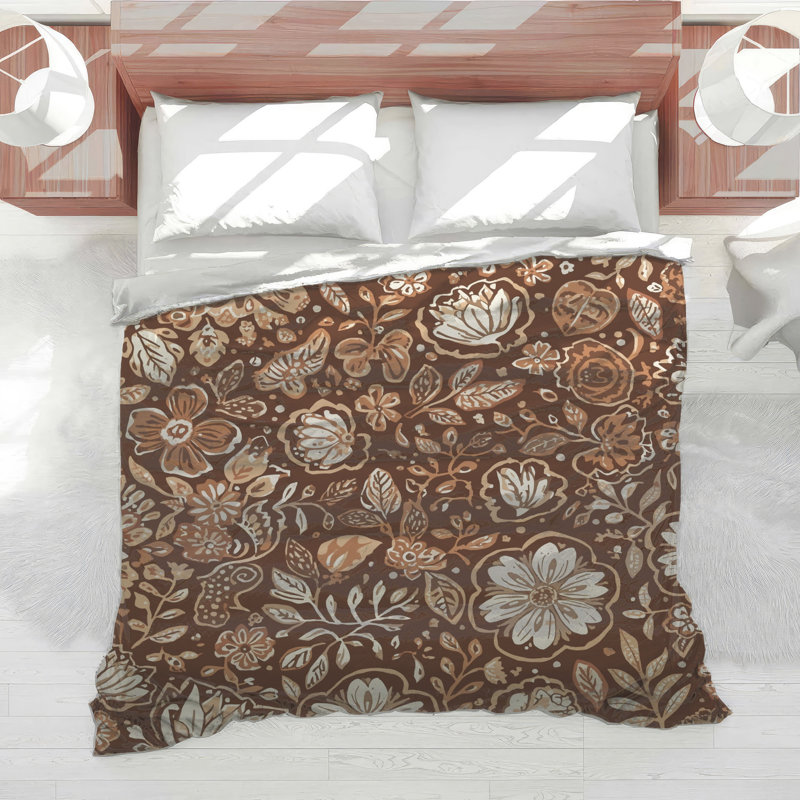 Floral Botanical Pattern Comforter, Twin