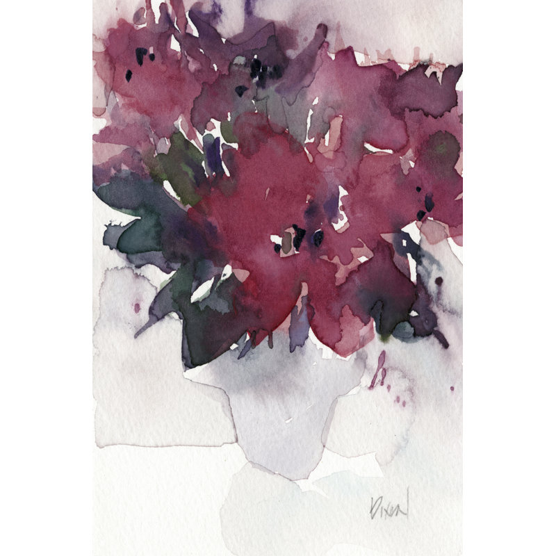 Floral Between III by Samuel Dixon - Wrapped Canvas Painting, 46cm H x 30cm W