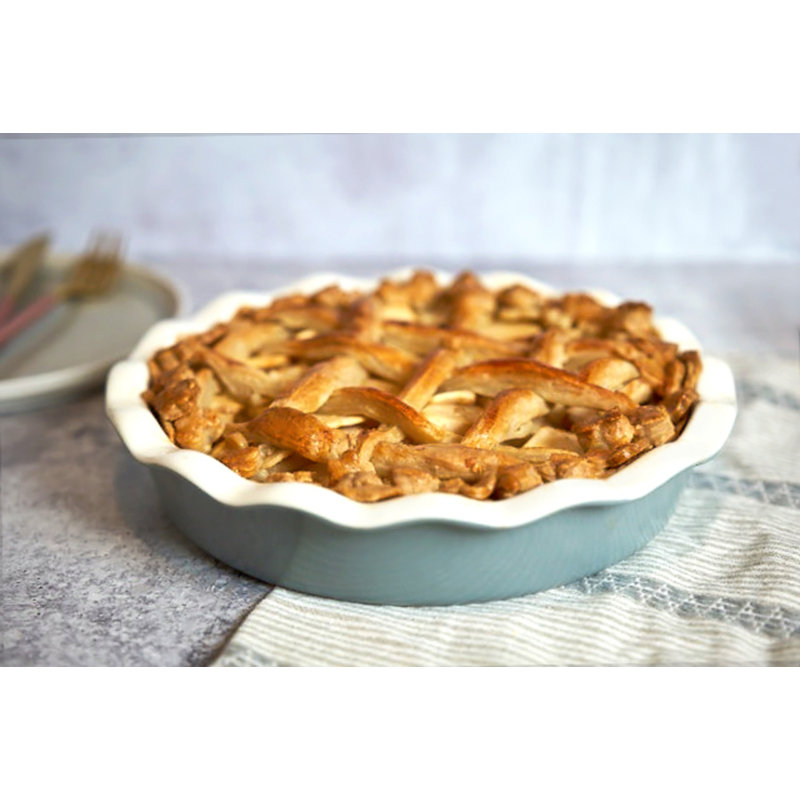 Kook Nonstick Ceramic Pie Pan, Slate Gray