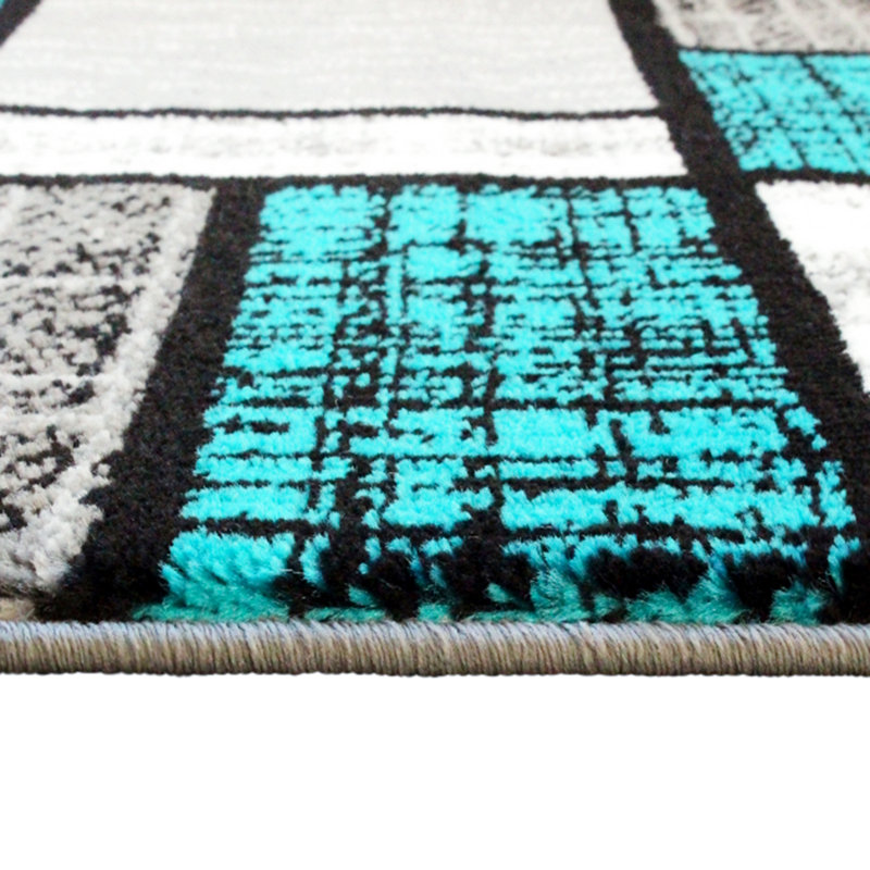 Tapis à motif géométrique moderne Skarthi, Tapis de couloir 2 pi x 11 pi