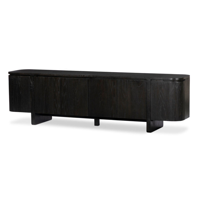 Console média Karmella Elle, Chêne noir usé