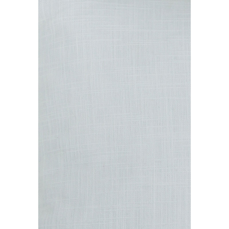 Cotton Removable Cover Pillow Throw Authentic Handmade Square Polyester Fill White & Gray Reversible Solid With Color Accent With White Cotton Backing