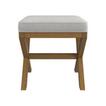 Keane  Backless Wood Vanity Stool