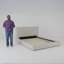 Brugal Upholstered Platform Bed Frame Stone-101106169