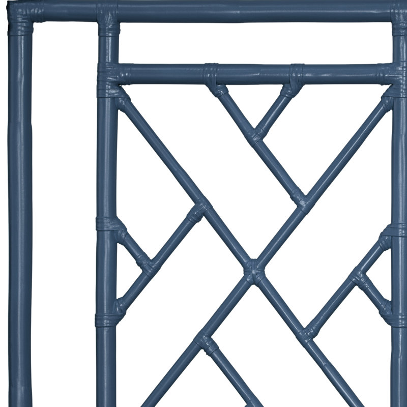 Tête de lit en rotin Cowden , Bleu marine, Très grand
