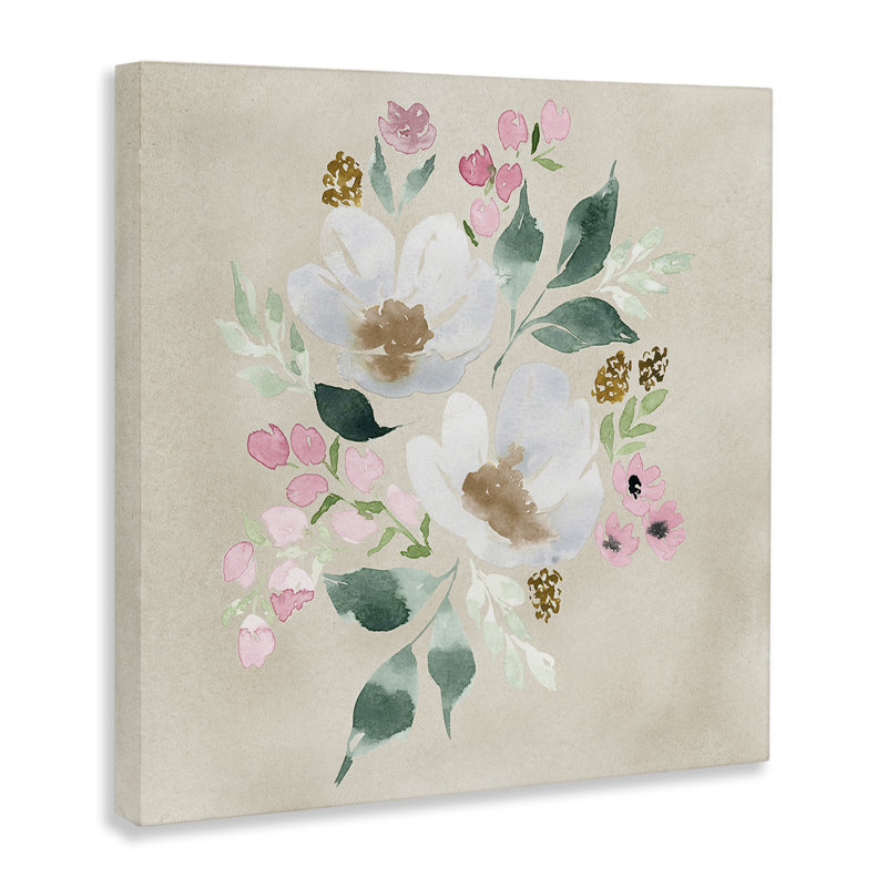 «Neutral Floral Beauty» par Lucille Price, H 17 po x l 17 po