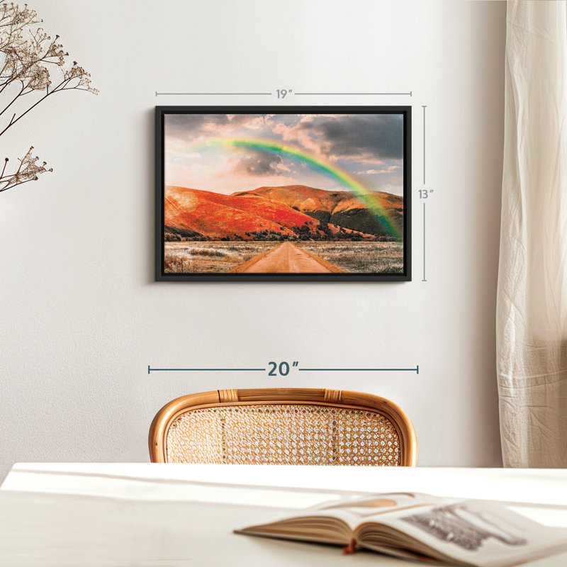 Impression sur toile Rainbow Country Road, H 13 po x l 19 po
