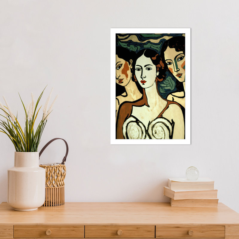 Impression sur bois encadrée «Galya The Soul Sœurs» par Treechild, H 17 po x l 12 po, Blanc