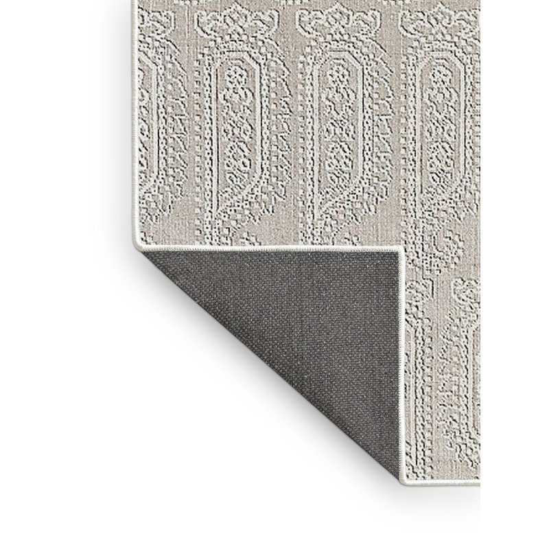Tapis géométrique gris clair, Rectangle 4 pi x 6 pi