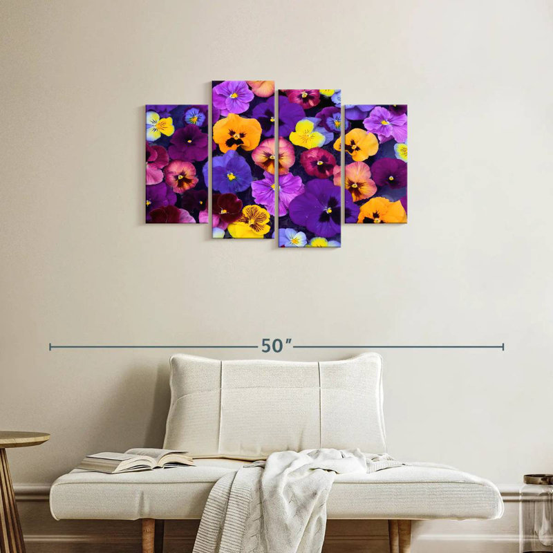 Harnek Pansy Colors, 22" H x 36" W