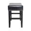  Set of 2 Faux Leather Saddle Counter Stools with Nailhead Trim, Padded Seat, Solid Wood Legs, Modern Design for Kitchen Island, Bar, or Dining Room, Dark Brown-792772663-792772662