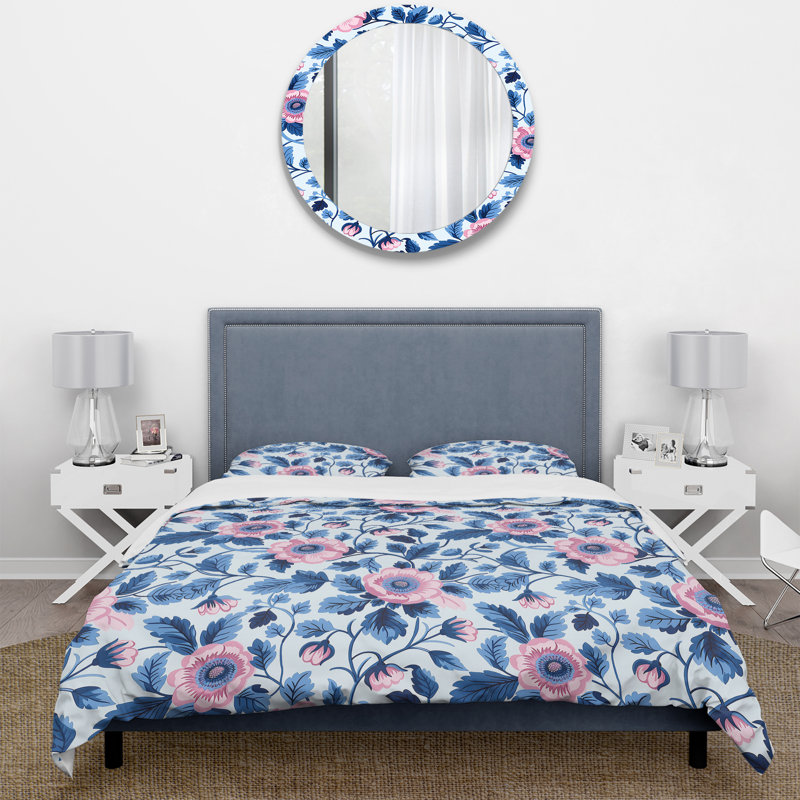 Ensemble de housse de couette Traditional, Housse de couette pour grand lit et 2 taies décor