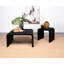 Table de bout carrée noire tissée rétro, pour le salon, la chambre à coucher, la cuisine, style minimaliste en forme de U, structure idéale