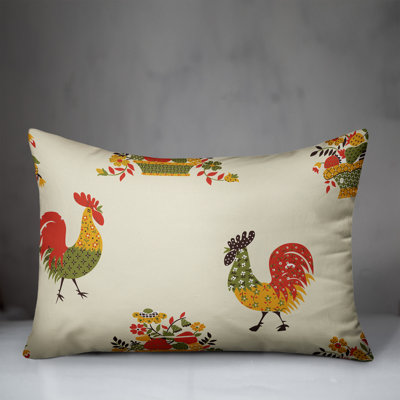 Rooster Rooster Lumbar Pillow