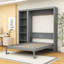 Lit escamotable en bois avec tablettes et tête de lit-1502819058-1502819023