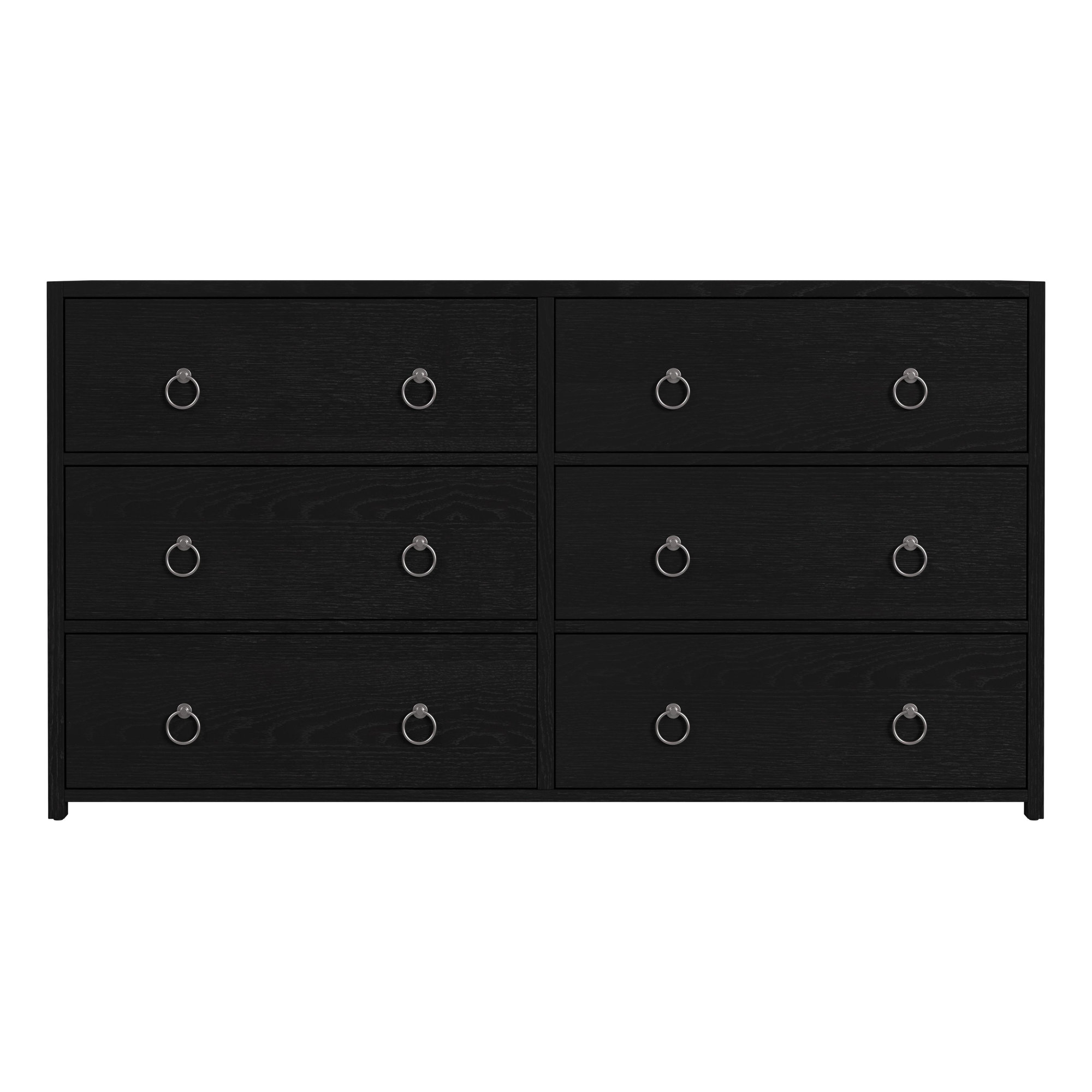 Elin 6 Drawer Dresser, Black