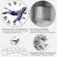 Bleu cachalot sur blanc IV - Horloge murale nautique et côtière-596704334