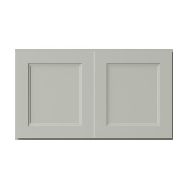Armoire de cuisine en bois massif prête à assembler, H 21 po x l 36 po x P 24 po, Double shaker Laguna Grey
