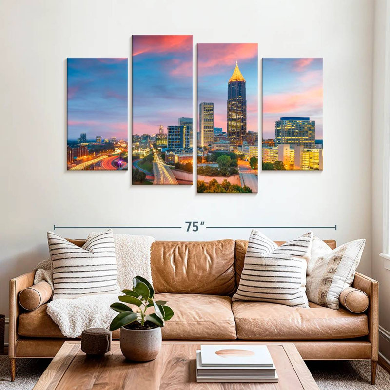 Horizon de Sireci, radiant d'Atlanta, H 42 po x l 68 po