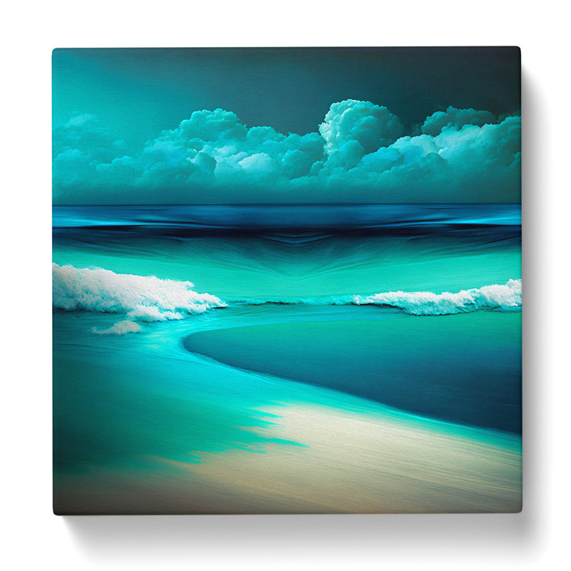 Ocean Color Field Painting - Wrapped Canvas, 35cm H x 35cm W x 3cm D