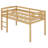 Wood Low Loft Bed With Ladder