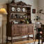 Buffet en bois massif brun noisette