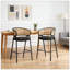 Tabouret de bar rembourré Ethan