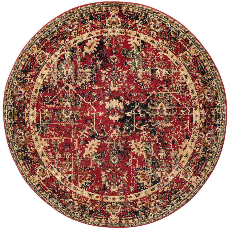 Alameda Geometric Indoor Rug, Round 5'3"
