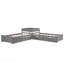 L-Shaped Platform Bed With Trundle And Drawers Linked With Built-In Desk,Twin,Grey-130184580