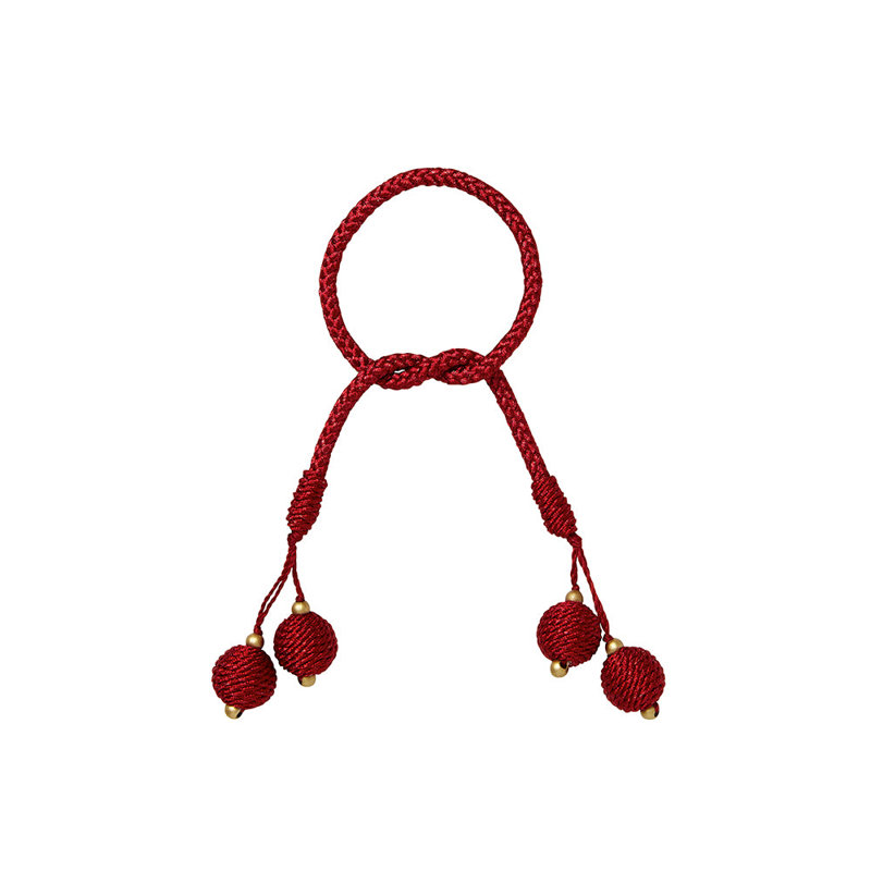 Porto Napkin Rings, Metallic Red