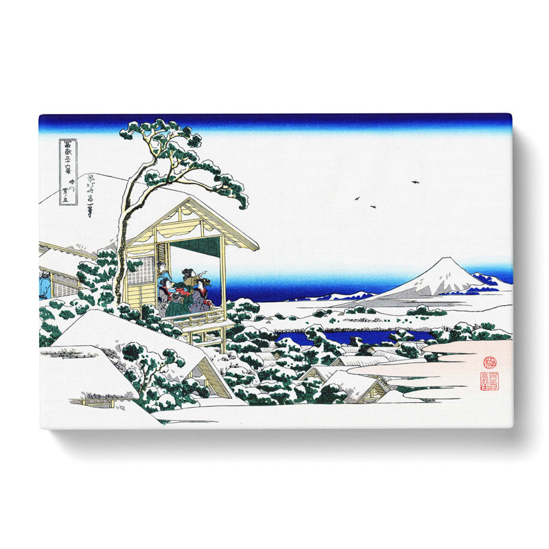 Tea House At Koishikawa by Katsushika Hokusai - Wrapped Canvas Print, 50cm H x 76cm W x 3cm D