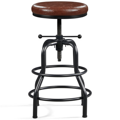 Swivel Yes Upholstered Faux Leather Yes Bar Stool
