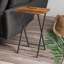 Rathore Rustic Industrial Wooden Folding Side Table with Storage End Tables Living Room Furniture