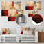 «Cubist Red Colorfields Collage - Abstract Collages», art mural-676217016-676217018