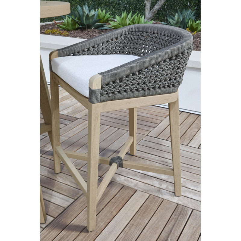 Tabouret de comptoir d'extérieur Montecito, Gris
