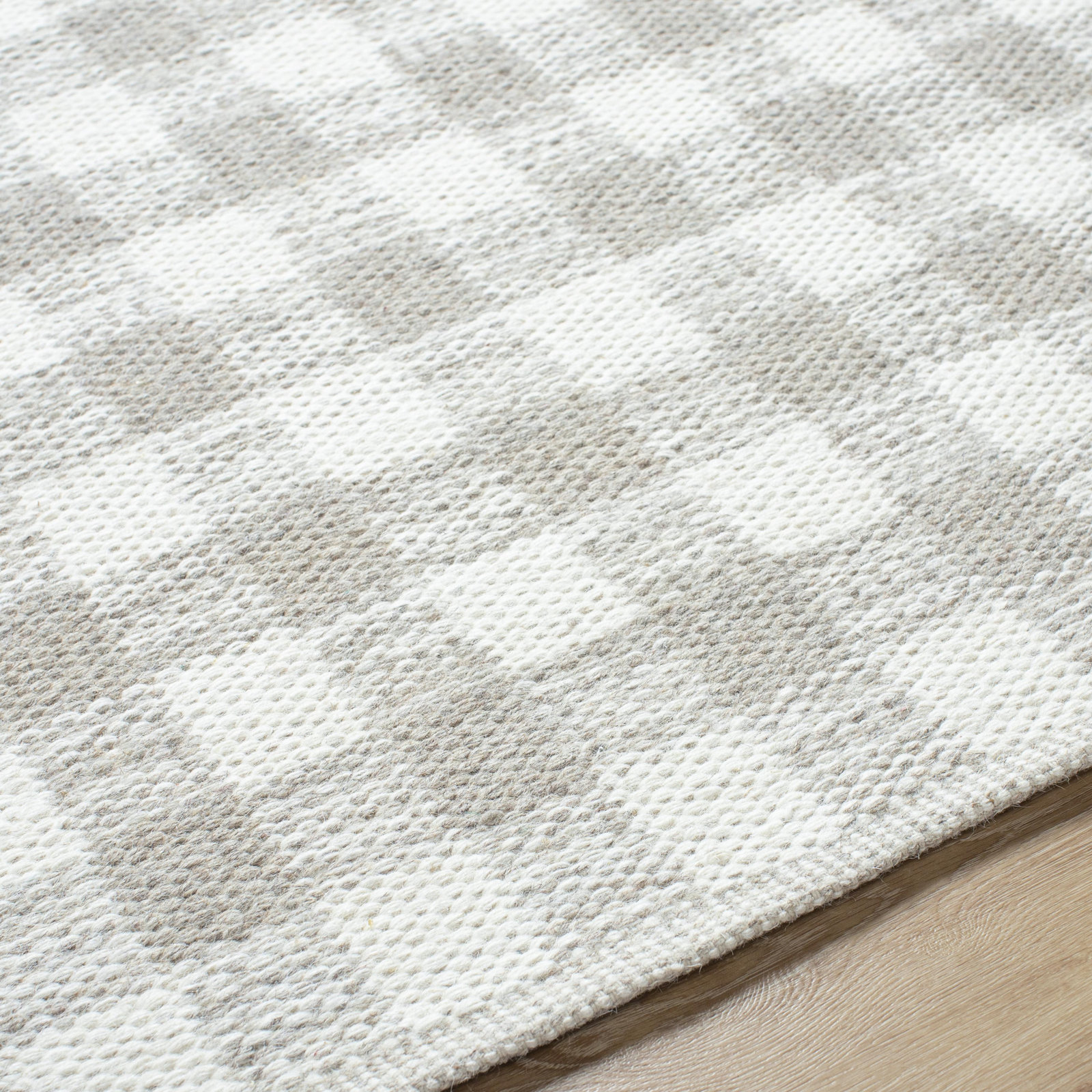 Lavande Hand-Woven Plaid Rug, Runner 2'6" x 8'