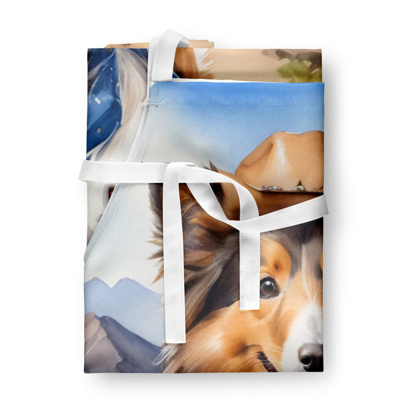 Tablier de bienvenue Sheltie Cowboy